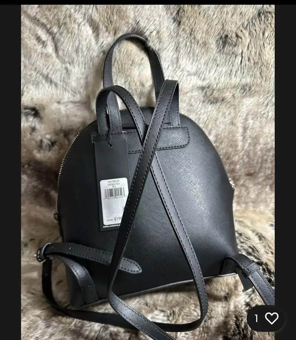 Karl Lagerfeld Paris Maybelle Black Icon Backpack